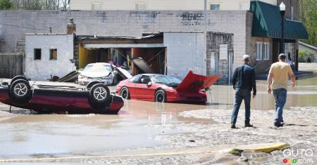 Destroyed Pontiac Fieros in Sanford, MI